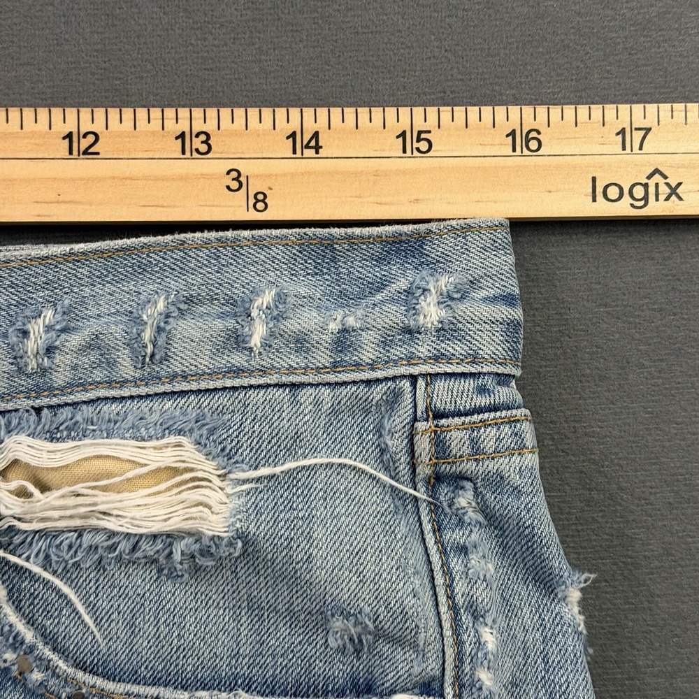 Rag & Bone Avenida Studded Denim Boyfriend Shorts Festival Cutoff Boho Distress - Picture 7 of 8
